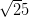 \sqrt 25