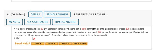 6. [0/9 Points] DETAILS PREVIOUS ANSWERS LARBAPCALC8 3.5.020.ML. ASK YOUR TEACHER PRACTICE ANOTHER MY NOTES A real estate off