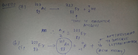 OVER) (a) 227 223 223 AC - - Fr t he THIS IS DAUGHTER NUCLEUS po 223 fr 87 223 (6) 320 PPRO It ANTINEVYRINO TO CONSERVE LEPTO