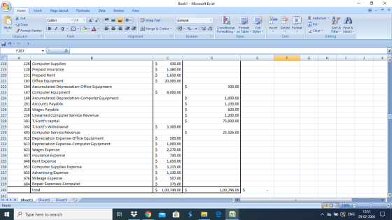 Book1 - Microsoft Excel - 2 X Home Insert Page Layout Formulas Data Review View * Cut Copy ♡ General 1 - AutoSumA - Wrap Text