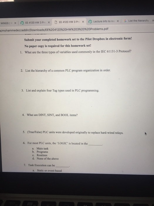 DEE 4120 HW 3 Pr Lecture info to re: × | G List the hierarchy x × wiNGS iv x 0 EE 4120 HW 3 Prc × s/mohammedezzaddin/Download