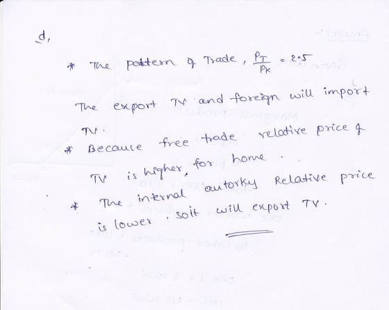 Pk The export and foreen iu import 구 Because free trade YelcHve Price 9- auu toxky Relasive price TN ne is (ower ul export T