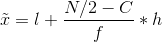 T =1+ 1/2-C *h