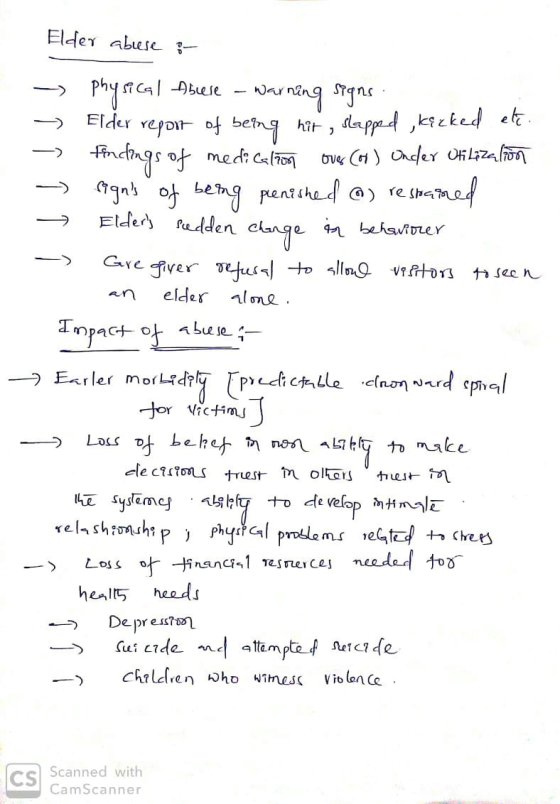 Elder ablese - - Physical Abure - warning signs .. > Elder report of being hit, slapped, kocked ete. - findings of medicaliom