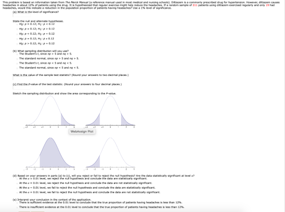 This problem is based on information taken from The Merck Manual (a reference manual used in most medical and nursing schools