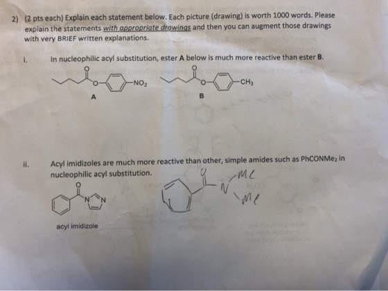 (2 pts each) Explain each statement below. Each picture (drawing) is worth 1000 words. Please 2) explain the statements with
