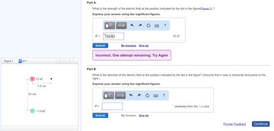 What is the strength of the electric field at the
