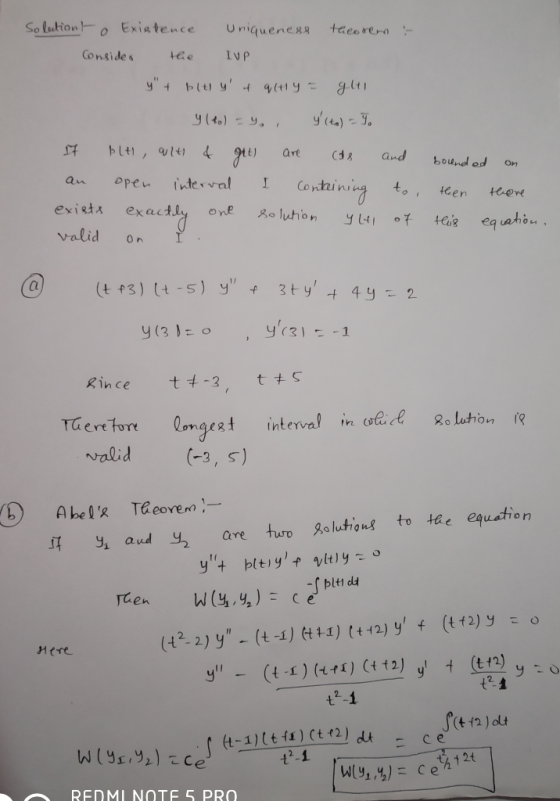 So lution Exiatence Uniqueness theorern - Consides IVP the y + blt y t 9(41y = glt| y(40) =y, , gue) are and bound ed On op