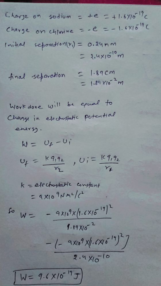 Chayge 2. Work done wie to Change in ele d。斗utic potentia/ 2,727,9 -9X1、2x(1.cx16. 17) wー 2