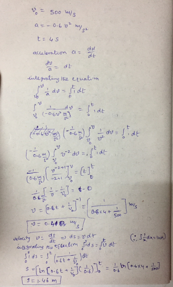 acceleration α: dd ddt dV- dと -2+17 dヒ So