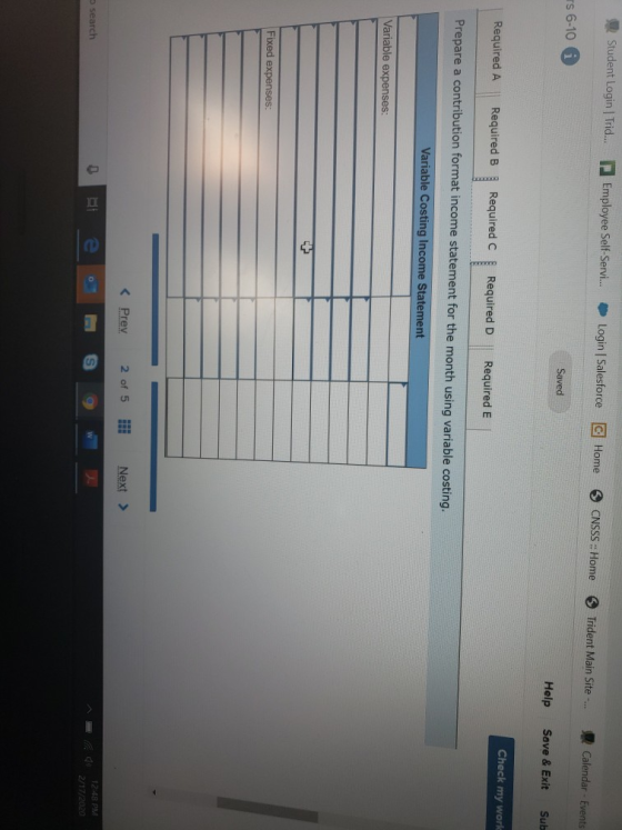 Student Login | Trid... Employee Self-Servi... Login| Salesforce Home CNSSS : Home Trident Main Site - Calendar - Event 6-10