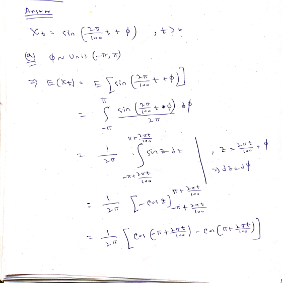 Xt sin ( 1 + $) ;t> c 2T CC) => 6(Kt) = E Jain (*++)] = 5 sain (3408) IT LO - Sint loo ZP ZUS I Zz2nt f جدا 2. T tutu 03208 L
