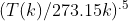 (T(k)/273.15k)