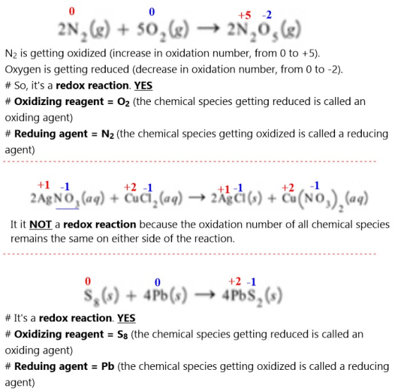 +5 2 N2 is getting oxidized (increase in oxidation number, from 0 to +5) Oxygen is getting reduced (decrease in oxidation num