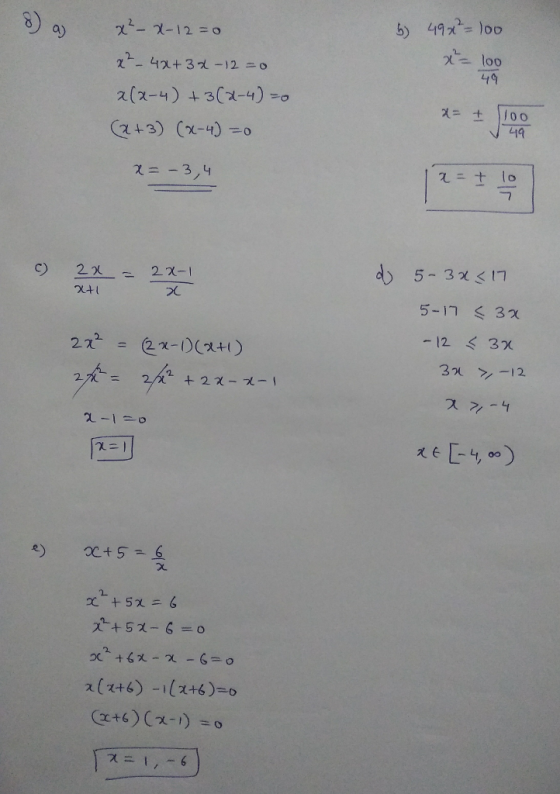 ズ-7-12-o b) 492-)00 a) -42+31-12-о 2(x-4) + 3(7-4)-。 (2+3) (Х-4)-0 V 49 2+1 2 スニ11-6