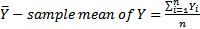 Ý - sample mean of Y =