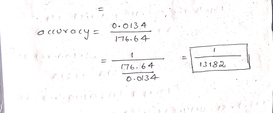 O. O13 4 a ccuracy= pva cy 76.64 13 182 (76. 64 O ol34 1l