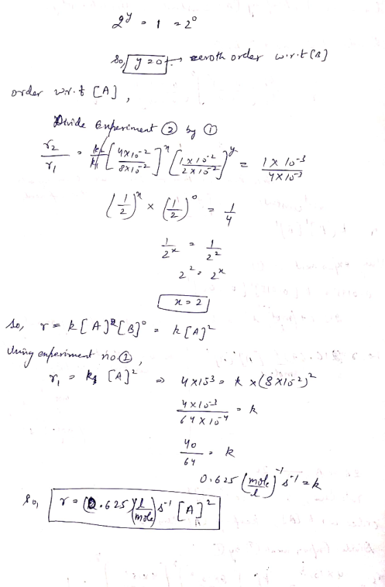29012, zeroth order worit (B] 8 y zo order writ CA] , Diride Experiment © by 11 )** (U)° - 2,22 Lite Red to, rok[A] [B]° : k[