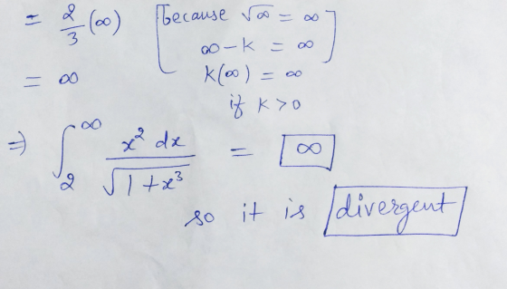 1 972 (00) because so - ao-k = k(oo) if k>o u x da 1+x² oo so it is / divergent
