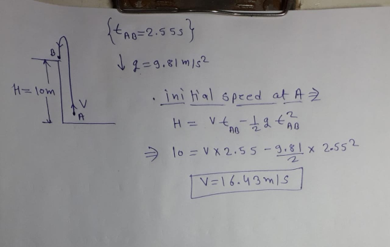 A0 2.5 5s 4-9.81 mIs2 ini Hol speed at A う 10: VX2.5S-3181 x 2.552