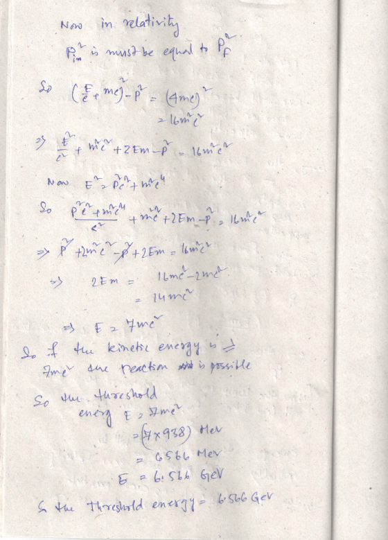 Now in: relativity Por is must be equal to So e me)-pt - (Ame) 2 16mm 3 - 4 metr Emas - 16mmer Now that mich 9, P. , Em L