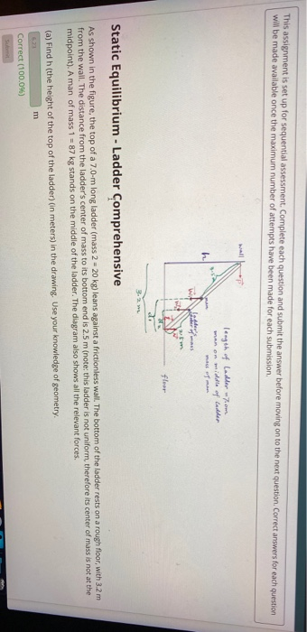 This assignment is set up for sequential assessment Complete each question and submit the answer before moving on to the next