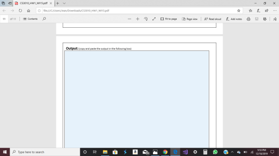 6 5 - x o < 11 CS3010_HW1_Wl15.pdf x + V file:///C:/Users/Jean/Downloads/C5301_HWI_W115.pdf | 3 Contents o of 11 — + O Fit to