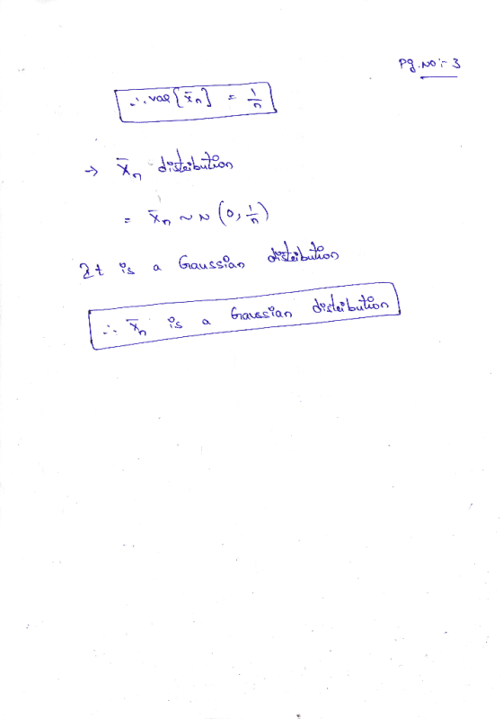 PG.NO3 Iliver Fr] - > ² distribution to ww (0,5) at is a Gaussian distribution a t is a dostribution/ Gaussian