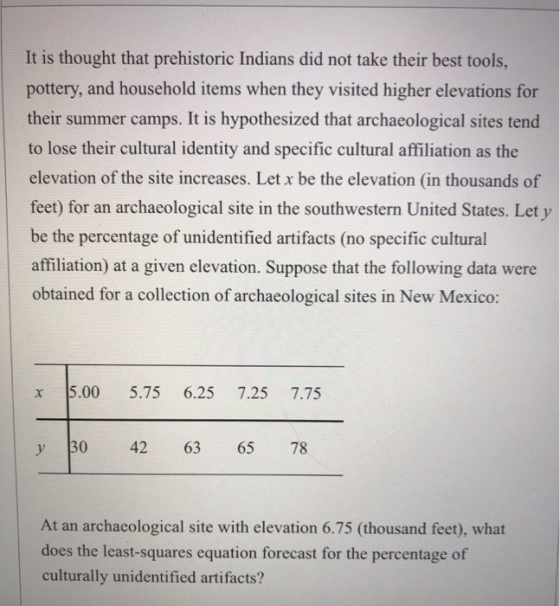 It is thought that prehistoric Indians did not take their best tools, pottery, and household items when they visited higher e