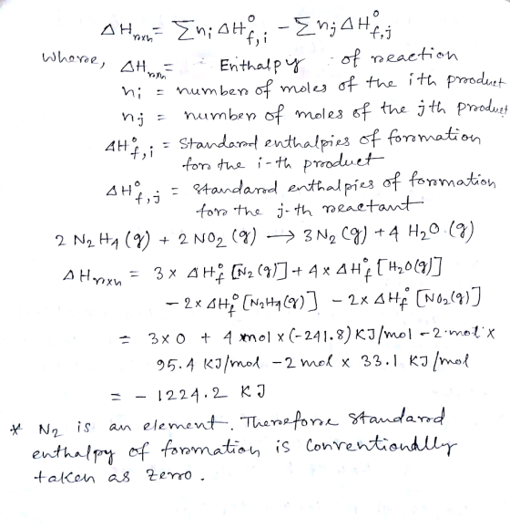 EnthalpY munben of moles △H 224.2 KJ X N2 is an element- . To*