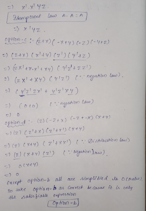=) xxYZ. Idempotent law A. A A ) = x 42 . ophone : (2+x)(-x+y)(-2)(-4+2) =)(2+x)(x!+4)(2) (y+z) =) (2 Xdxox+ x4) (42