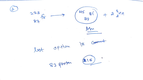 215 age 223 B at fo 9 83 87 is Gornut lest option 83 proton