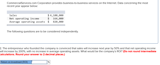 CommercialServices.com Corporation provides business-to-business services on the Internet. Data concerning the most recent ye