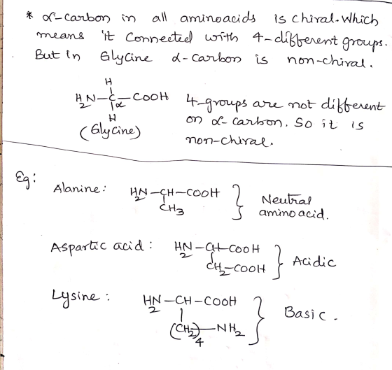 * X-carbon in all aminoacids is chiral. Which means it connected with 4-different groups. But in Glycine L-Carbon is non-chir