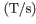 \left( {\rm T/s} \right)