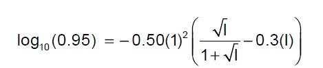 log, (0.95) = - 109.(0.95) = -0.500*( -0.30)