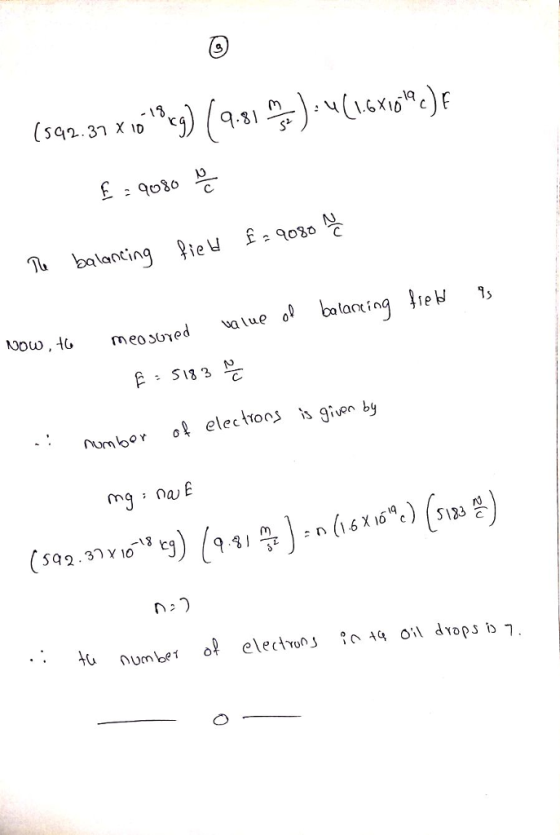 9 St anting ie meo>ured value o bat nm bor o electons is given by