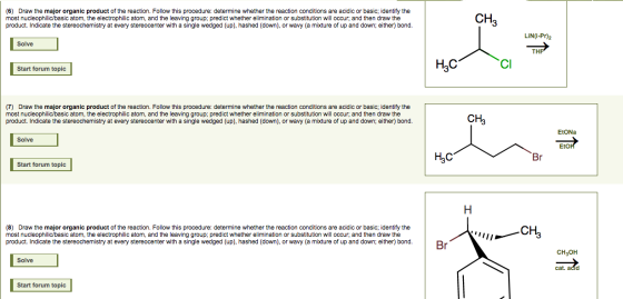(6) Draw the major organic product of the reaction. Follow this procedure: determine whether the reaction conditions are acid