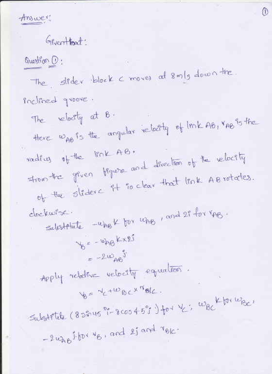 0 The sltdev bloe C move d 8mls down the inclined oove Ae 3 Yo Ta ana 2 DY u AB