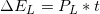 \small \Delta E_{L} = P_{L}*t