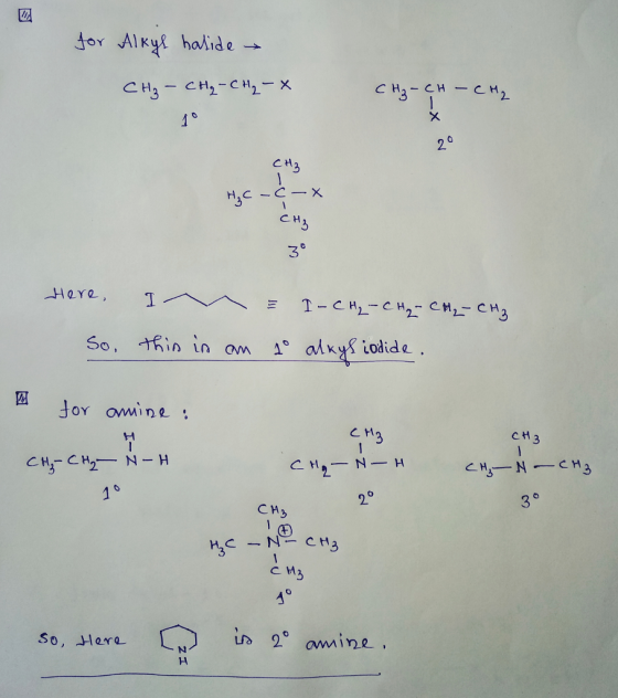 囫 Jor Alky haide CH3-CH2-CH2-X 3 2 CH CH 3 Here So, thin in am oide 1囚 C H CH3 CH CH2 N- H 2 3 CH CH3 2 amine