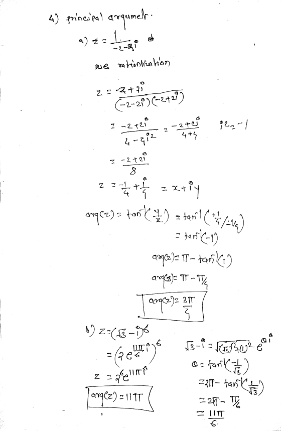 numer 4) principal argumet. a) za free Due rationtication 23-2+71 (-2-2,0) (-2+21) 2 -2727- 2ter 2 -2 +21 2+2 - z 2011 o 2 4+