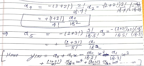 ag - as -70+211 2 d2 = 12 +21) 21 de 18.1! 18 4 11 18 21 + (1+2!) do 4! 182 3! (2+3!)x3// - 12+3!) 18.5! (18.3.1) (+31) 51 dy