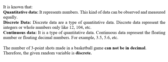 It is known that: Quantitative data: It represents numbers. This kind of data can be observed and measured equally. Discrete