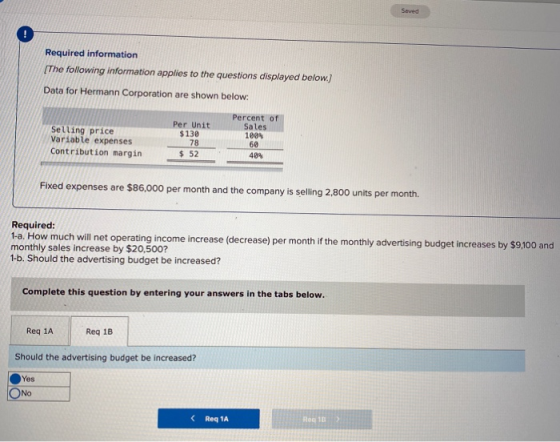 Seved Required information The following information applies to the questions displayed below.) Data for Hermann Corporation