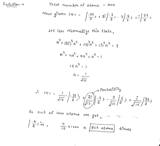 Totao mumber of atom!) = loo。 久 dis So out of lavo atoms se get