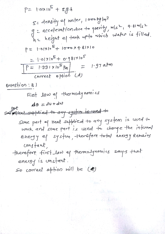 acceleintion due+。״זY~LL1 q.UNle hs hegut 이 tank upto , hich wakr is filled 5 Cereet on d part f Heat suphicl to any gystem is used + work, and some part is uwed t charge the in/ Eney y 익 system, therefore tota/ enegy Rehain conytaut Some any sys So comret o be (e