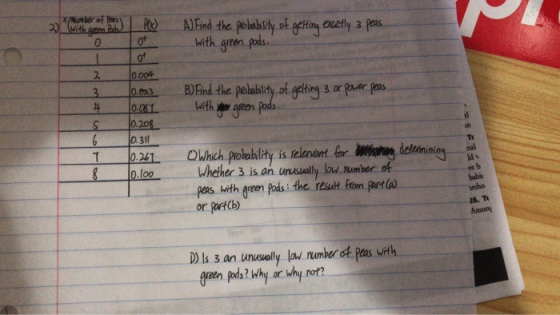 ity of gethiny oxtly 3 0 with green pods. 0.004 30 B)End the polaiblity ot geting s or pur peas 0.208 0.31 02.10o Whethec 3 i