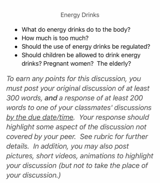 Energy Drinks What do energy drinks do to the body? o How much is too much? Should the use of energy drinks be regulated? . S