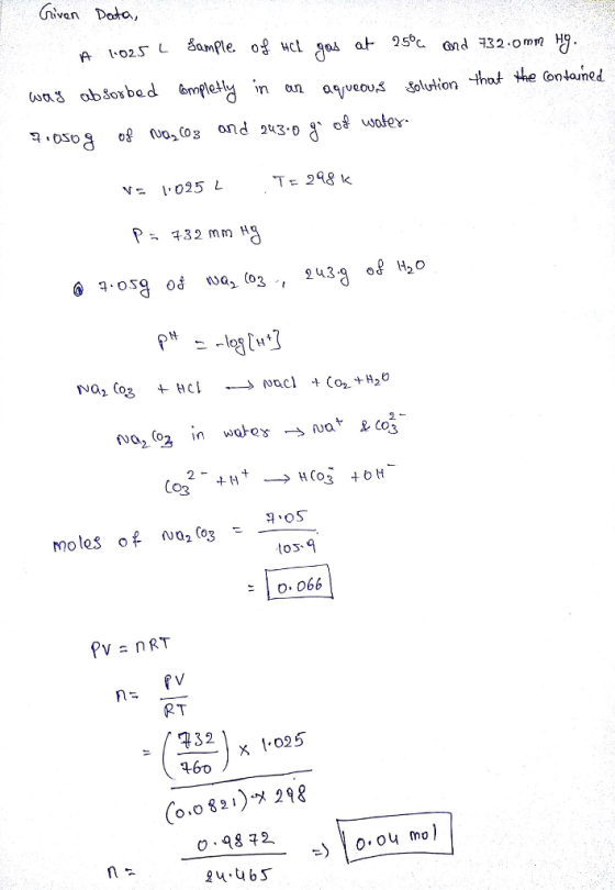 Given Dota, n nyveou olutlon Contaned ua,Co nd 243.0 o uwoler v= 1,025 L Pa 32 mm H moles of NO2 (o3 tos-9 O066 PVnRT RT 32 Co.o 82 ! ) 298 o.8 72 요u.UbS